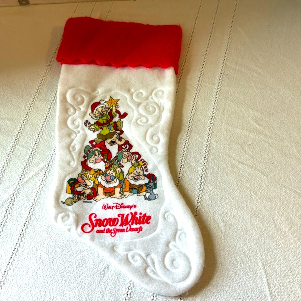 Disney Christmas stocking Snow White and the seven Dwarfs they are forming tree